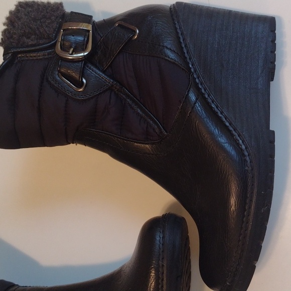 Aliandra Black Wedge Heel Black Winter Fall Boots Size 6 - Picture 9 of 16